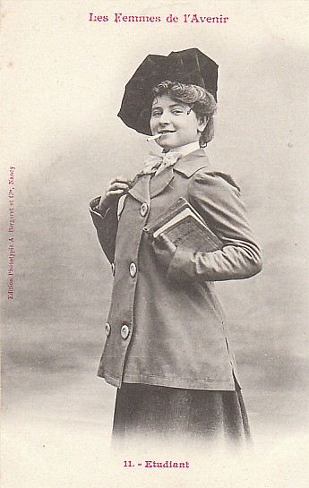 Illustration for article titled "The Women of The Future," according to 1902 French trading cards